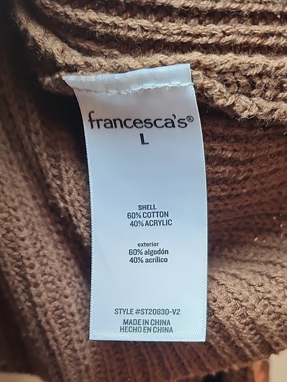 Francesca's Hailee embroidered pullover sweater colorful floral bell Sleeves L - Picture 13 of 14